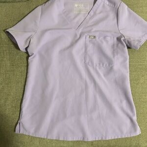 Figs Lilac V-Neck Scrub Top